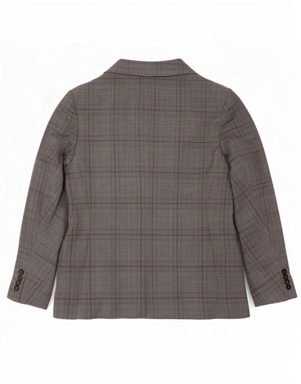Женский пиджак приталенного кроя Marks & Spencer UK 24 4XL Серый в клетку