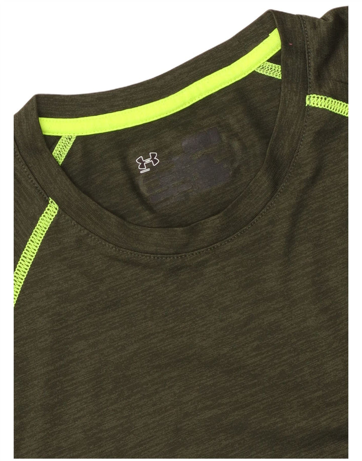 Мужская футболка UNDER ARMOR, большой цвет, хаки, в крапинку