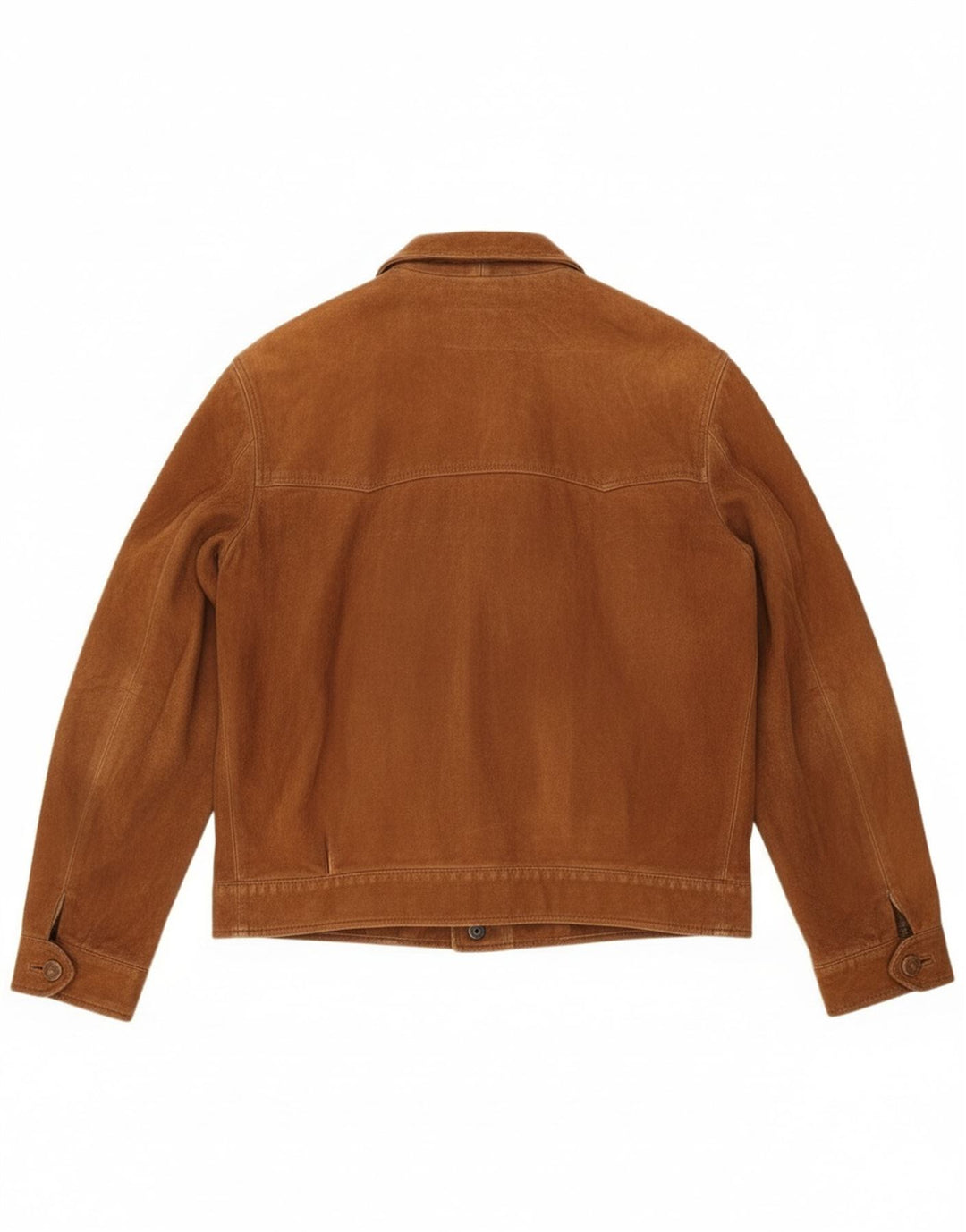 Винтажная мужская замшевая куртка UK 38, средний коричневый цвет