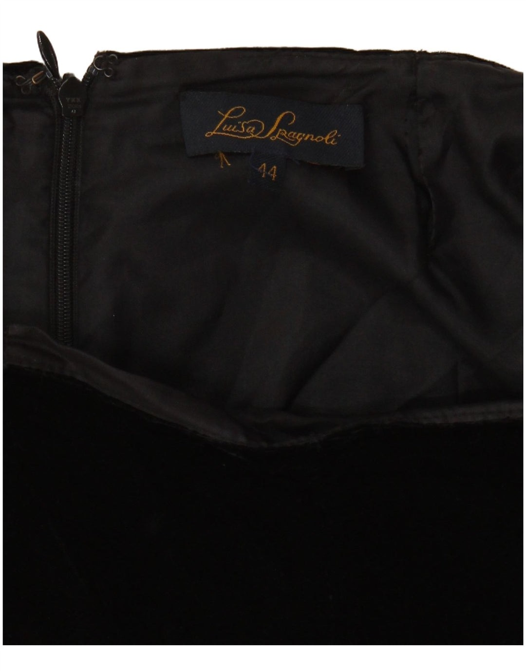 LUISA SPAGNOLI Женская велюровая юбка-труба IT 44 Medium W30 Черная вискоза