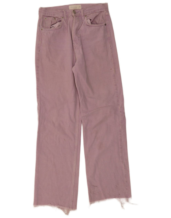 Topshop Womens Straight Jeans W28 L29 Pink Cotton