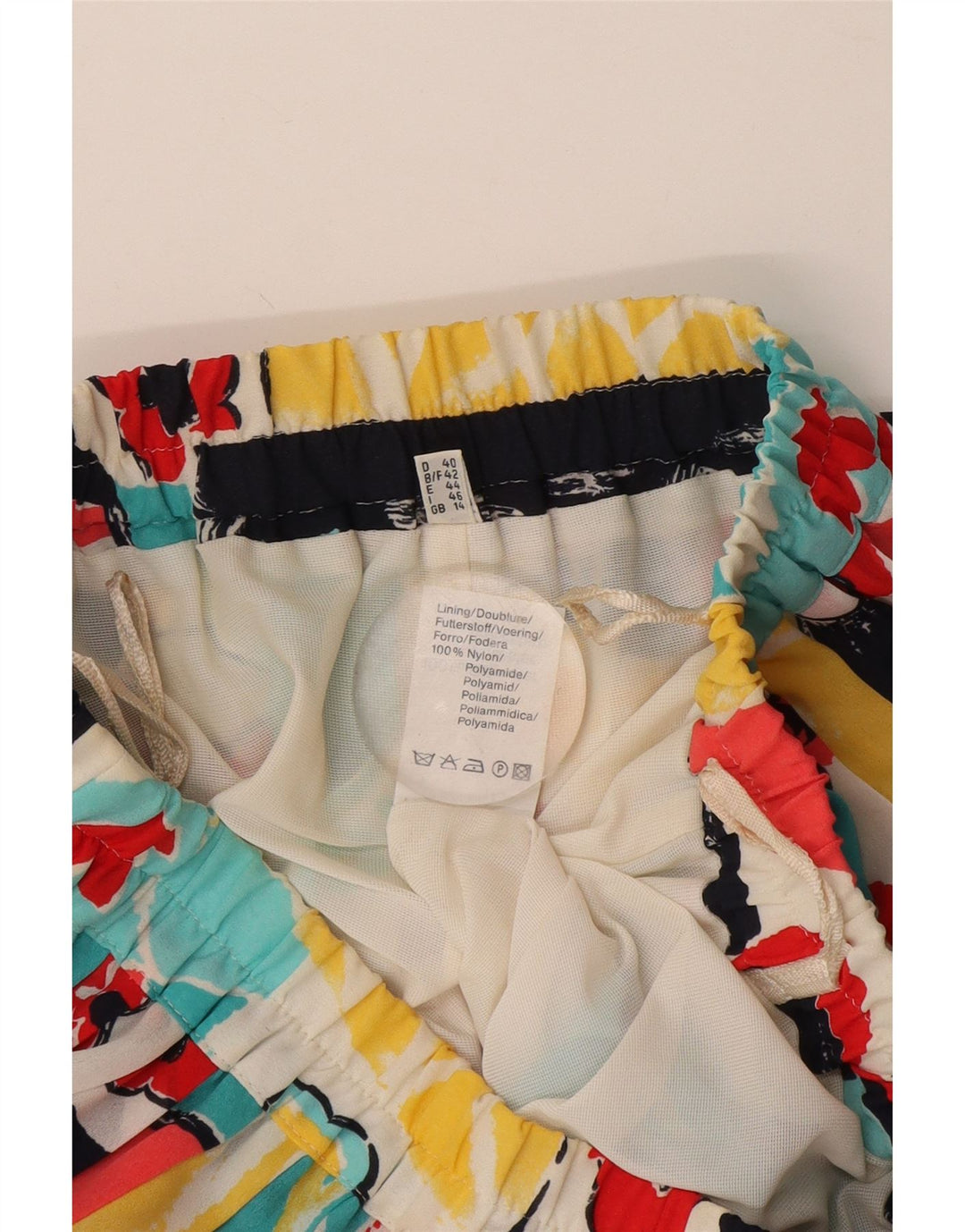 Винтажная женская плиссированная юбка с абстрактным узором UK 14 Medium W32 Multic