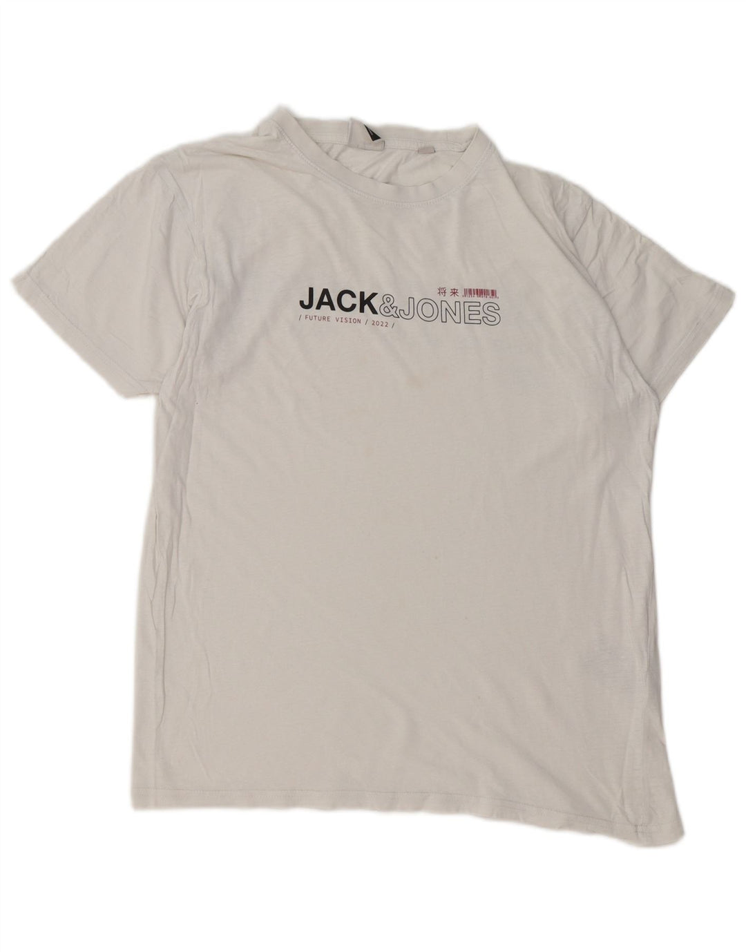 Мужская футболка с рисунком JACK & JONES, маленький белый хлопок