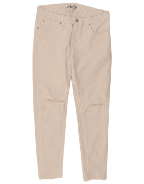 Женские потертые джинсы скинни Zara EU 46 XL W36 L27 белые