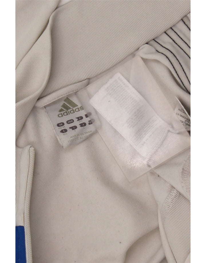 Мужская спортивная куртка Adidas UK 34/36, маленький белый полиэстер с цветными блоками