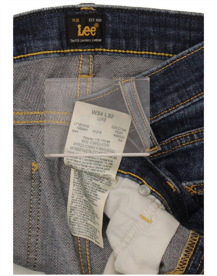 Женские джинсы Lee Luke Slim W34 L32, синий хлопок