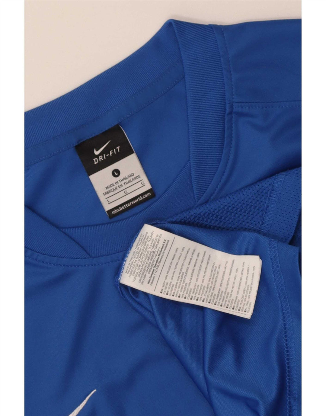 Мужская футболка Nike Dri Fit, большой синий полиэстер