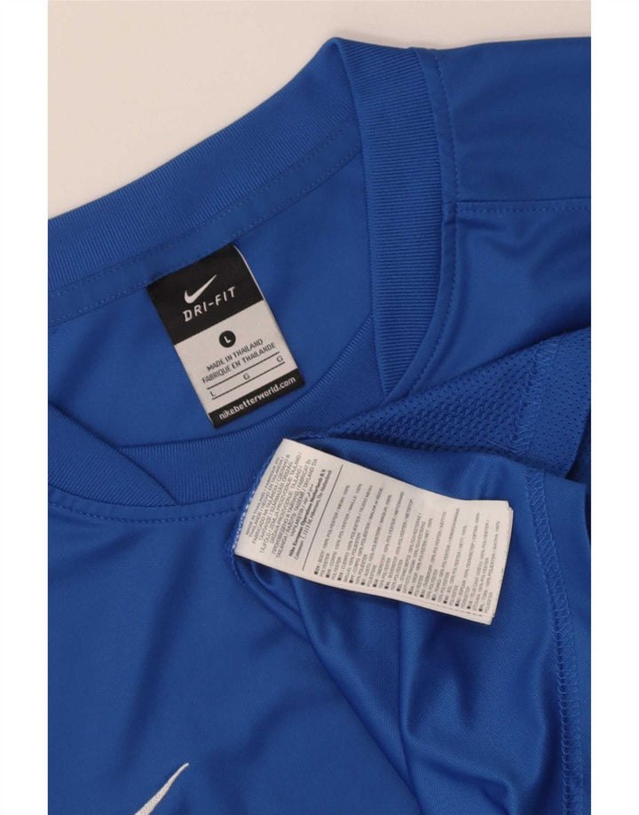 Мужская футболка Nike Dri Fit, большой синий полиэстер