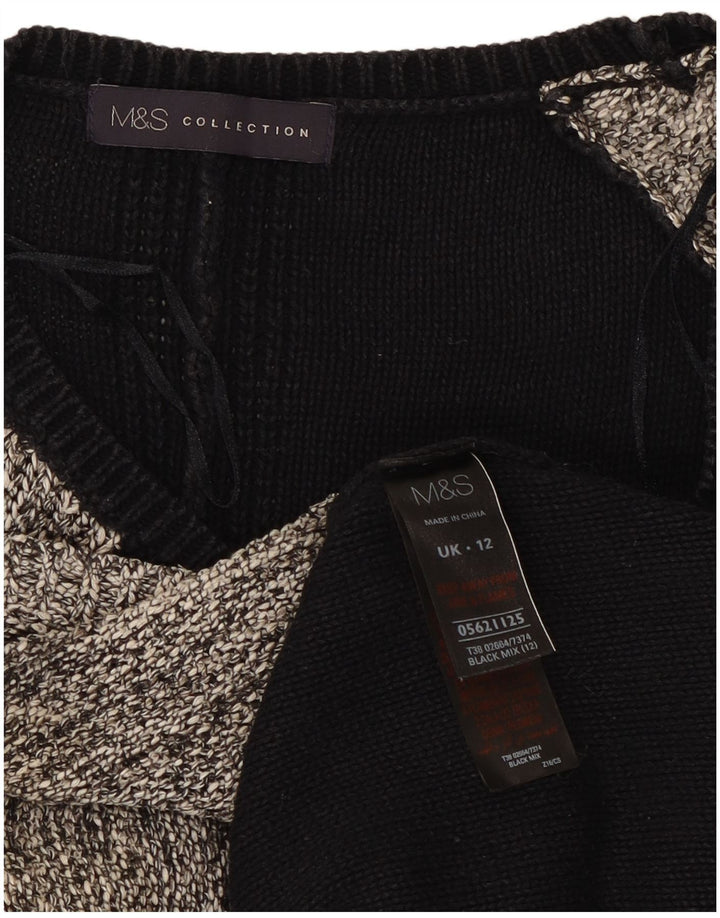 Женский джемпер с вырезом «лодочка» Marks & Spencer UK 12, средний черный
