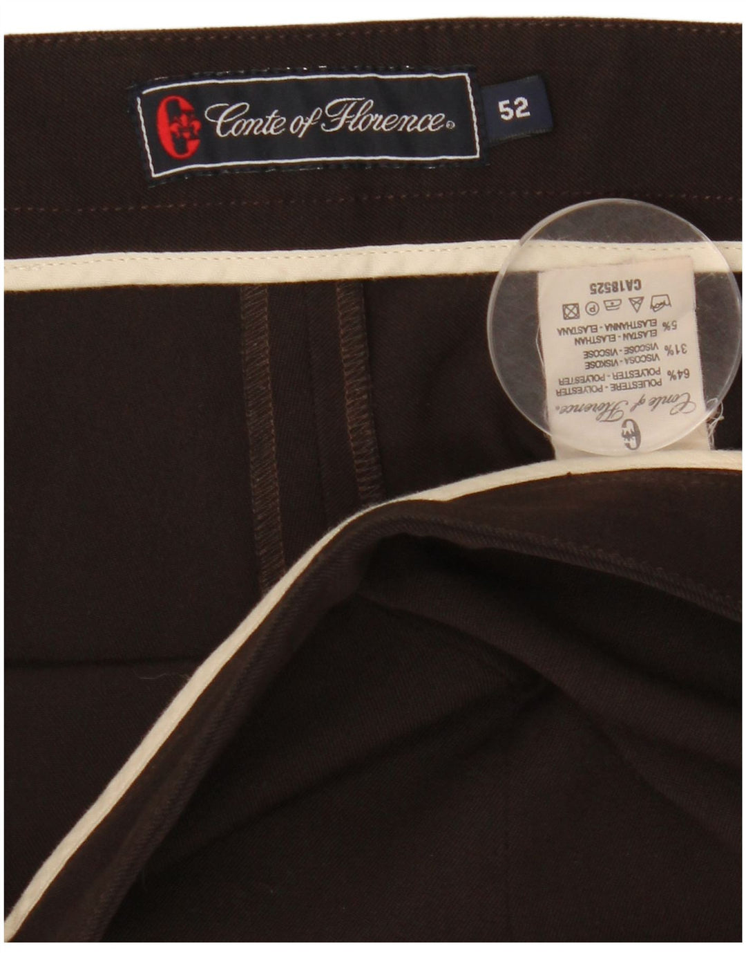 CONTE OF FLORENCE Женские прямые повседневные брюки IT 52 2XL W36 L28 Коричневые