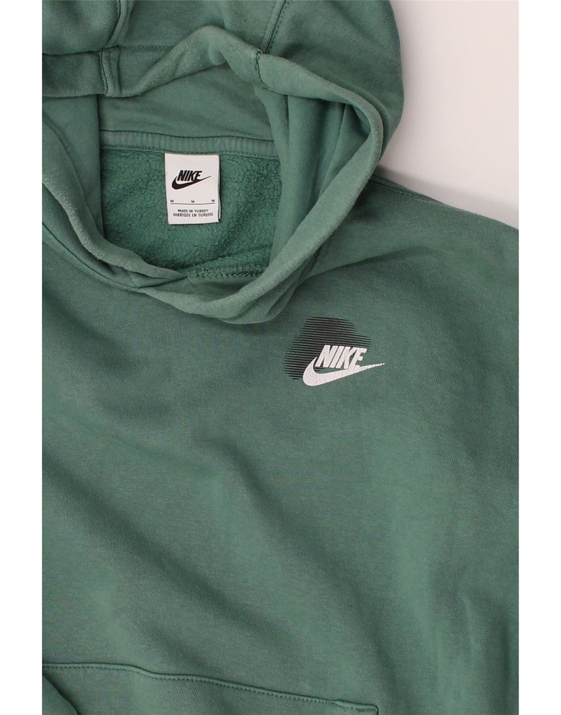 NIKE Mens Graphic Hoodie Jumper Medium Green Cotton Vintage Nike and Second-Hand Nike from Messina Hembry 