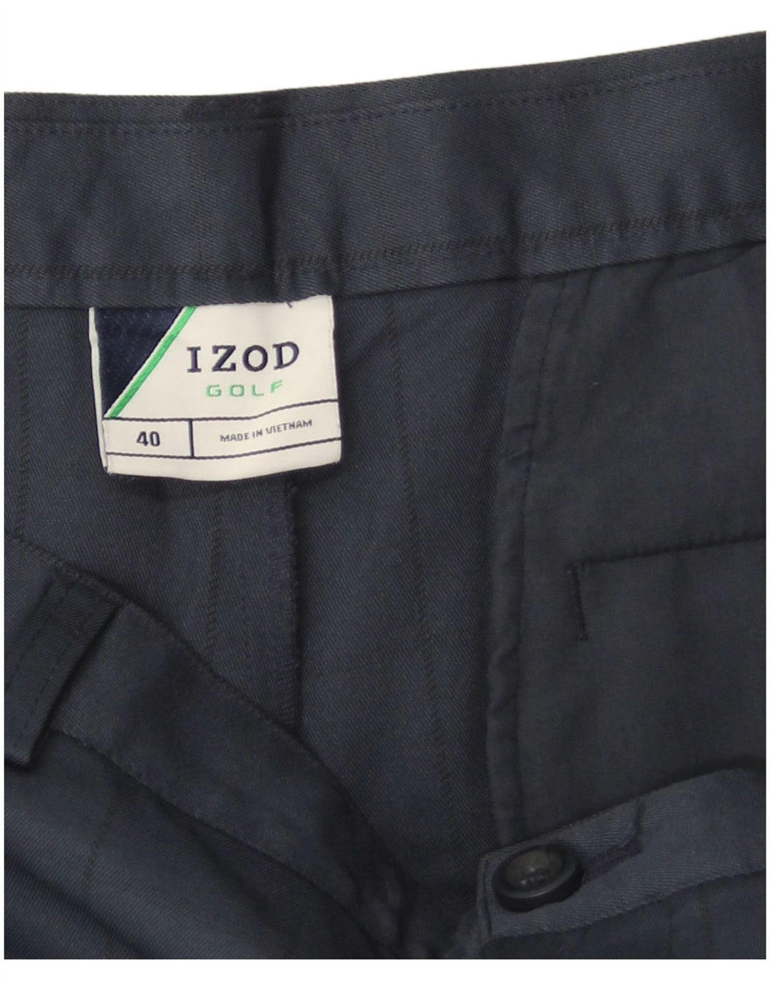 Мужские шорты-чиносы для гольфа Izod W40 XL, темно-синие, полиэстер в клетку