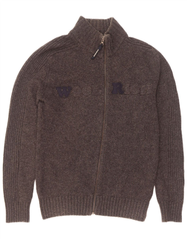 Мужской кардиган с рисунком Woolrich, большой серый цвет