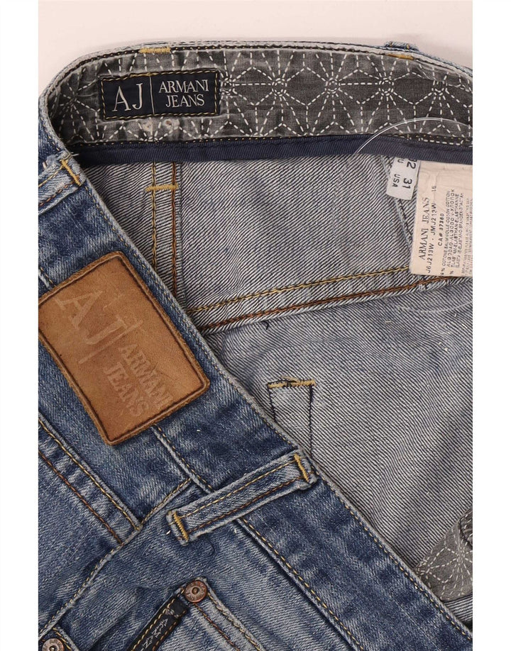 Женские прямые джинсы Armani W32 L30 синие, хлопок