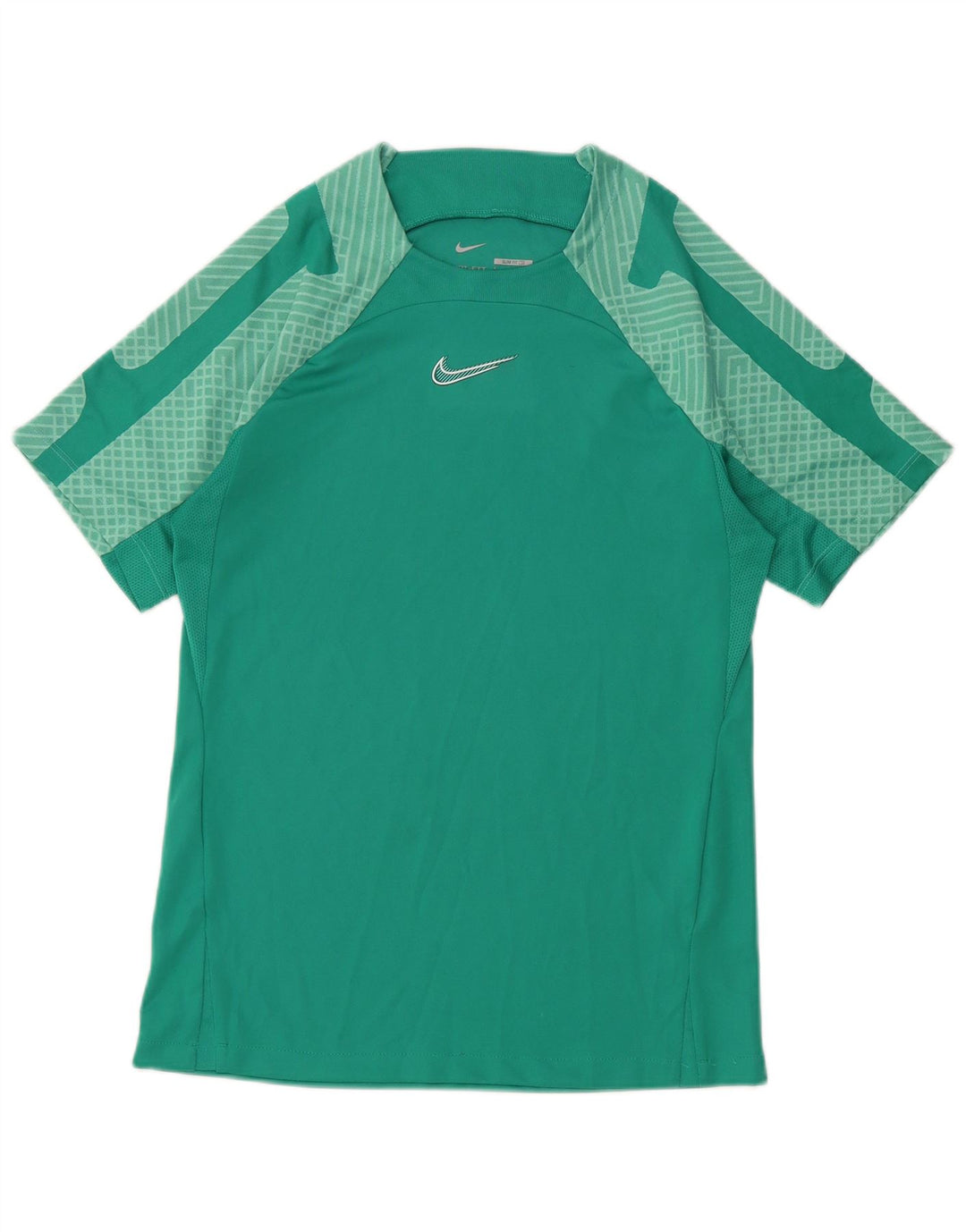 Мужская футболка Nike Dri Fit Slim Fit, маленький зеленый полиэстер