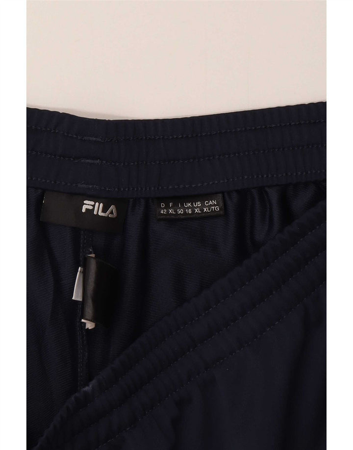 Женские спортивные брюки Fila UK 16, большие темно-синие, полиэстер