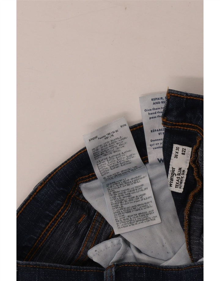 Мужские джинсы Wrangler Texas Slim W36 L30, темно-синие, хлопок