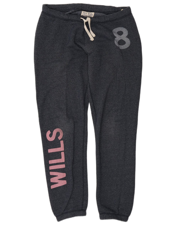 Женские спортивные брюки с графическим рисунком Jack Wills, джоггеры UK 10, маленькие, темно-синие