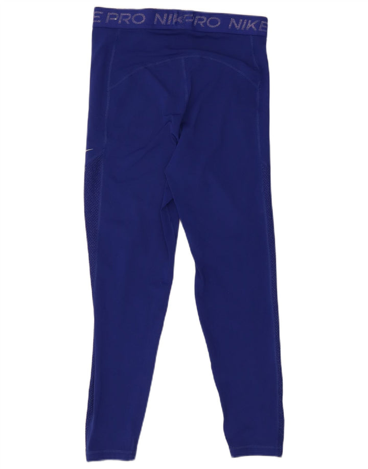 Женские леггинсы с рисунком NIKE UK 12, средний синий полиэстер