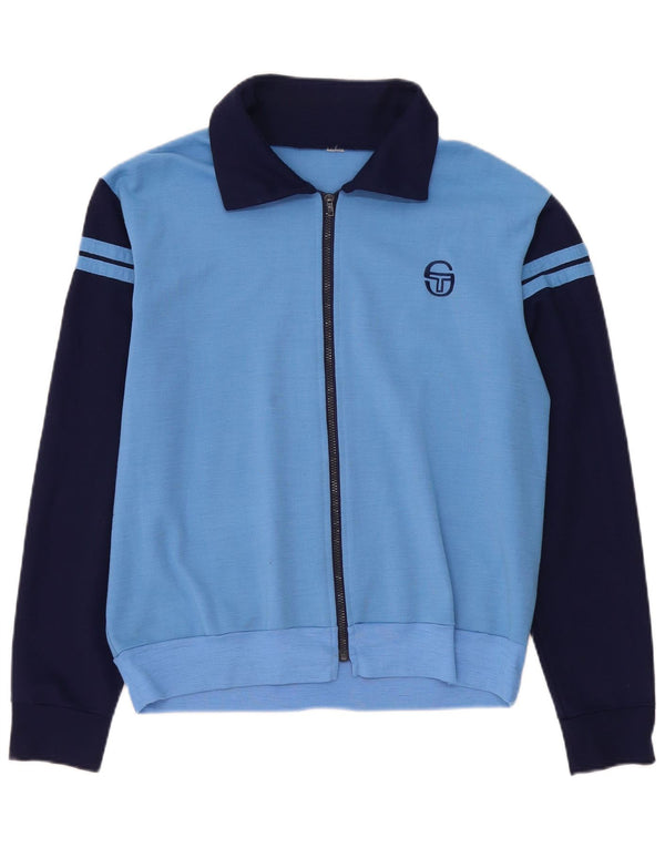 Мужской спортивный костюм Sergio Tacchini, верхняя куртка, средний синий, шерсть с цветными блоками