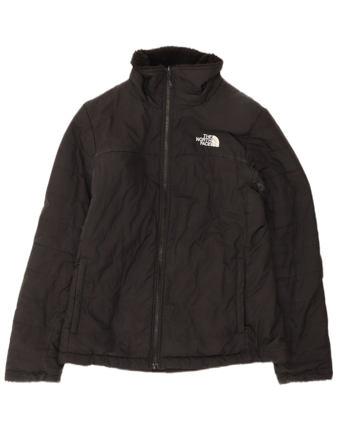 Женская двусторонняя стеганая куртка The North Face UK 14, средний черный полиэстер