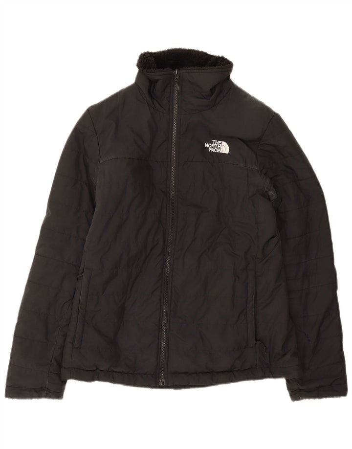 Женская двусторонняя стеганая куртка The North Face UK 14, средний черный полиэстер