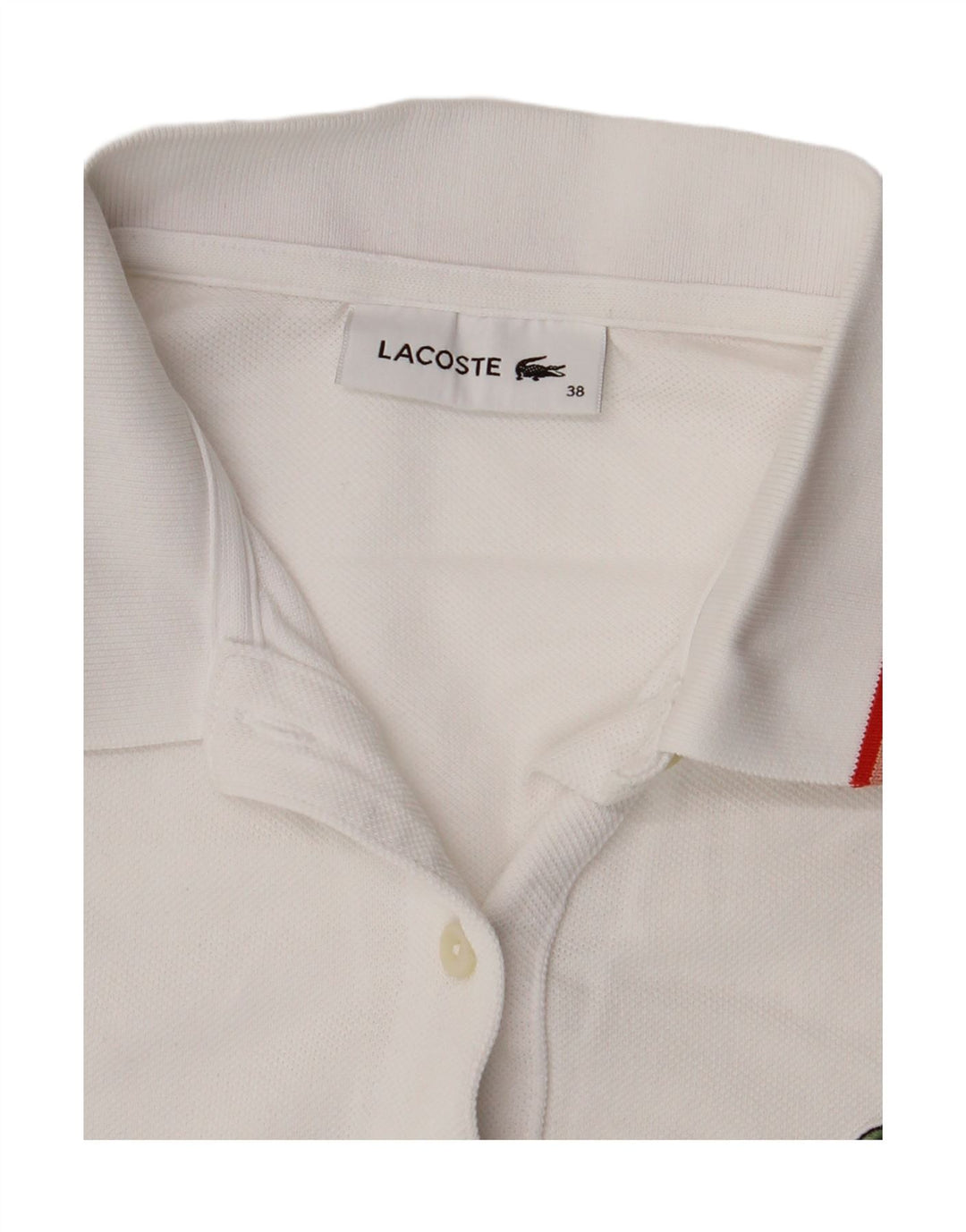 Женская рубашка поло Lacoste, размер 38, средний белый