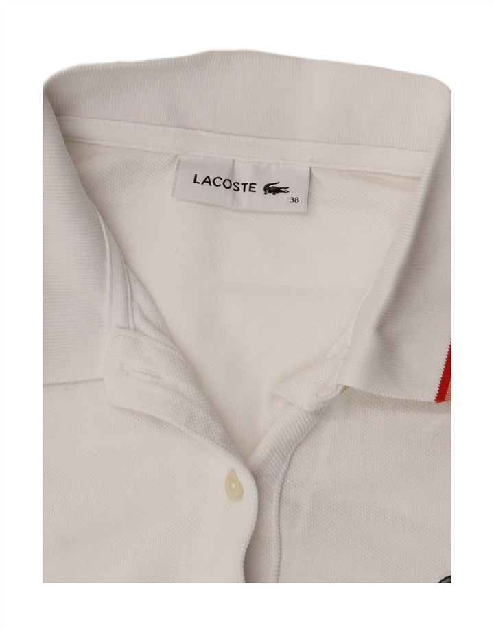 Женская рубашка поло Lacoste, размер 38, средний белый