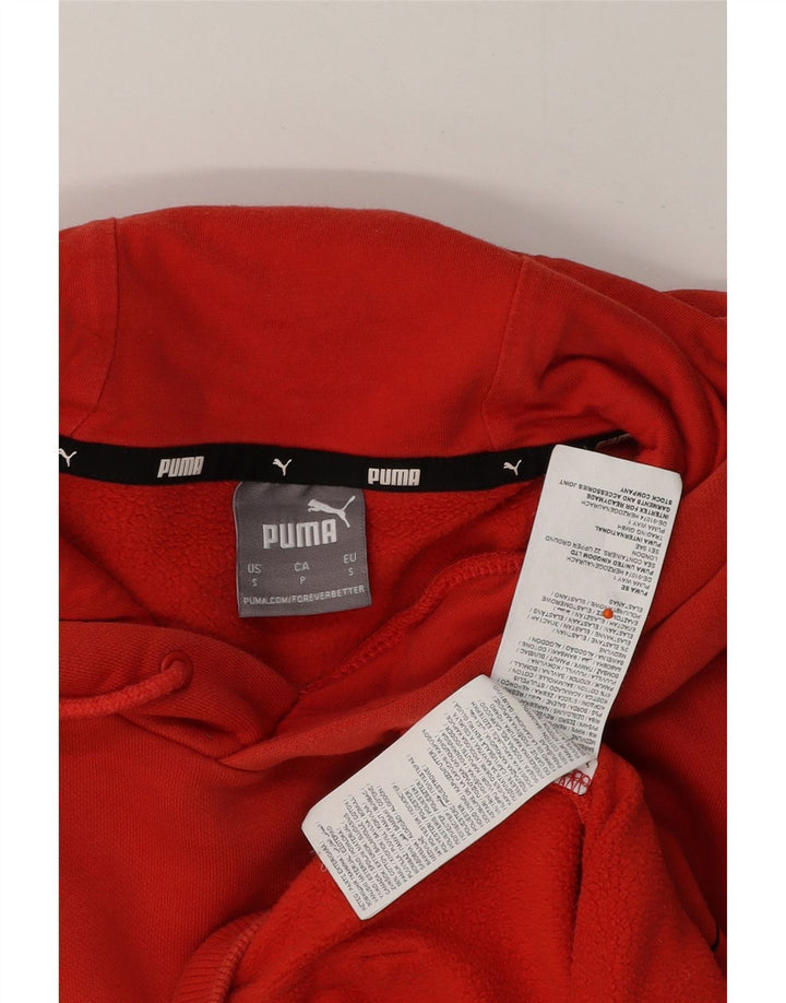 PUMA Mens Graphic Hoodie Jumper Small Orange Cotton Vintage Puma and Second-Hand Puma from Messina Hembry 
