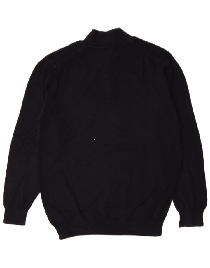 Мужской джемпер с пуговицами Massimo Dutti XL, темно-синий, хлопок