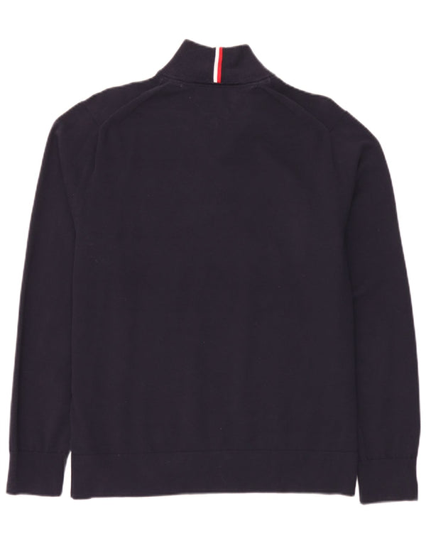 Мужской джемпер с воротником на молнии Tommy Hilfiger XL, темно-синий, хлопок