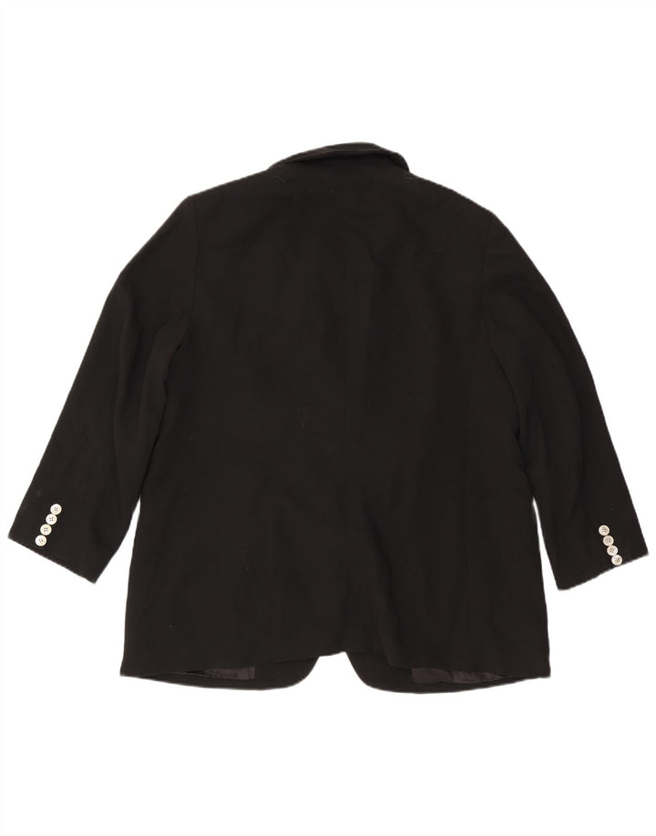 Женский пиджак на двух пуговицах Ralph Lauren, США 14, XL, черный, шерстяной