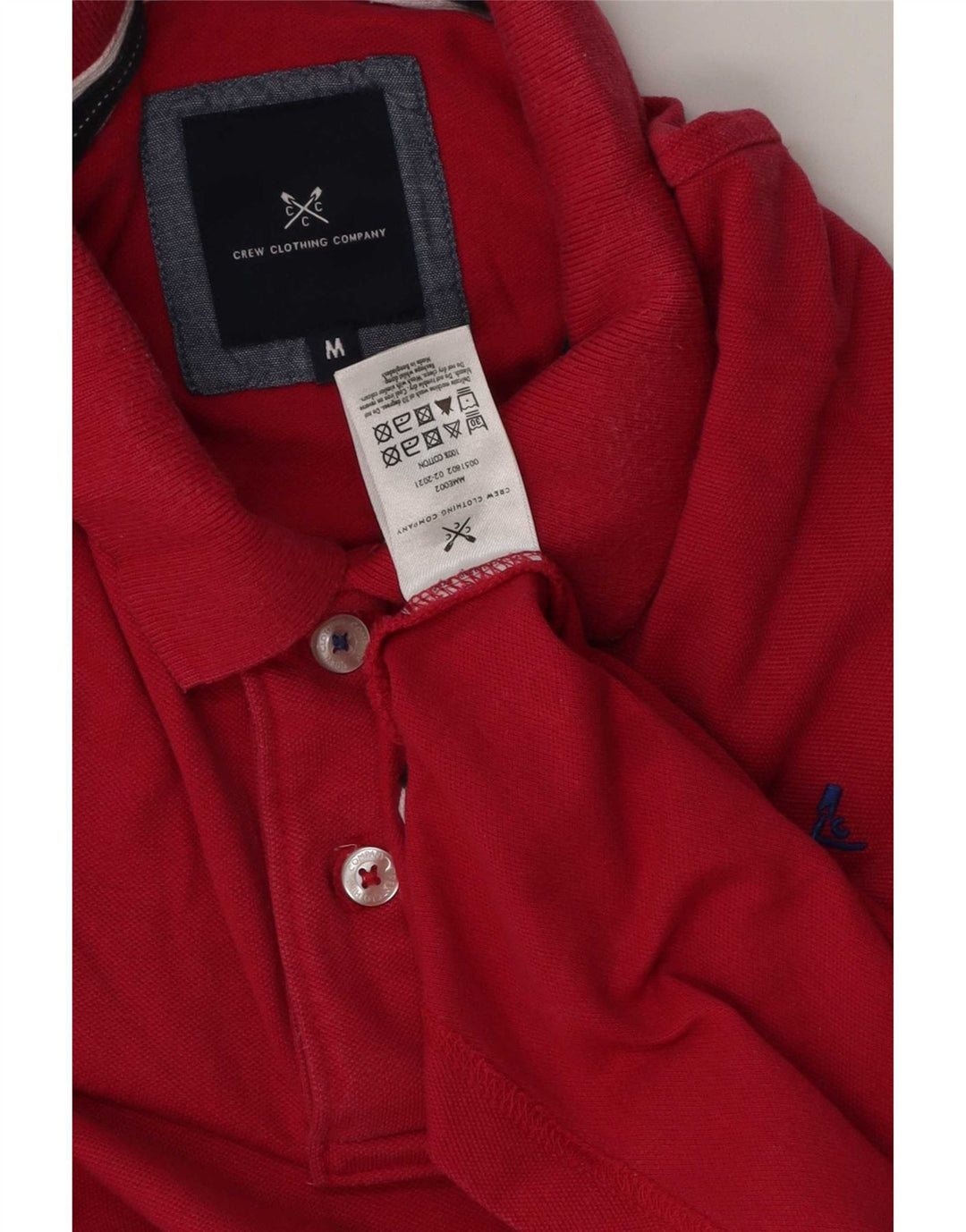Crew Clothing Мужская рубашка поло из хлопка среднего розового цвета