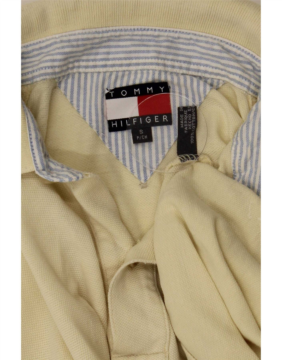 Мужская рубашка-поло Tommy Hilfiger, маленький желтый хлопок