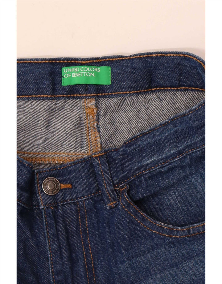 Женские прямые джинсы Benetton с рисунком W26 L26 синие