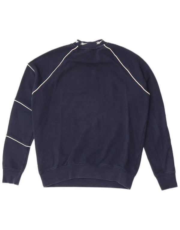Женский джемпер Reebok Oversized с рисунком UK 4/6 XS, темно-синий