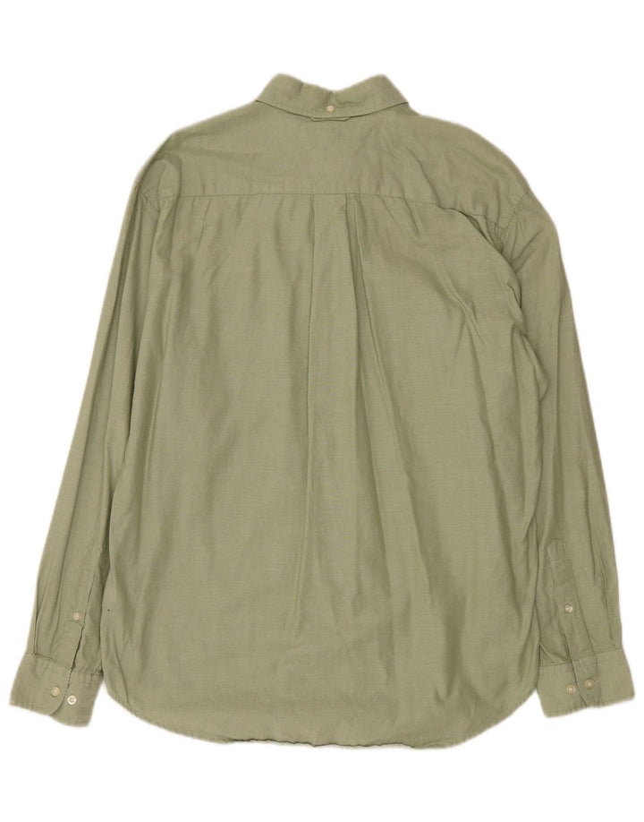 Мужская рубашка Tommy Hilfiger из хлопка среднего зеленого цвета