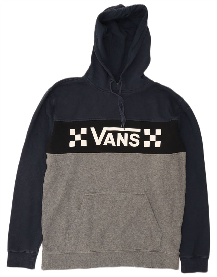 Мужской джемпер с капюшоном с рисунком Vans, средний разноцветный хлопок с цветными блоками
