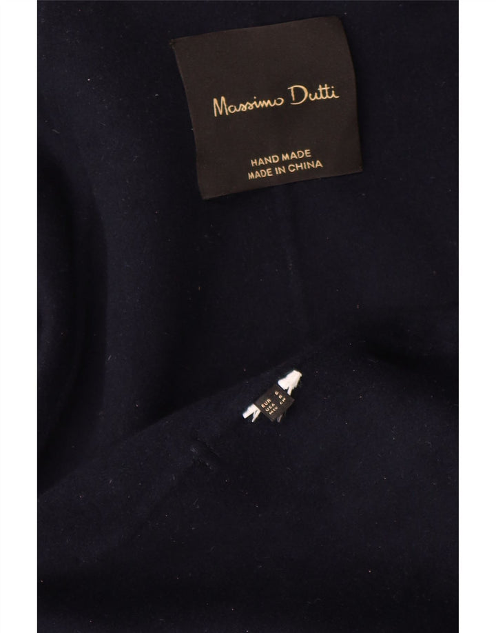 Massimo Dutti Женское открытое пальто оверсайз UK 10 маленькое темно-синее
