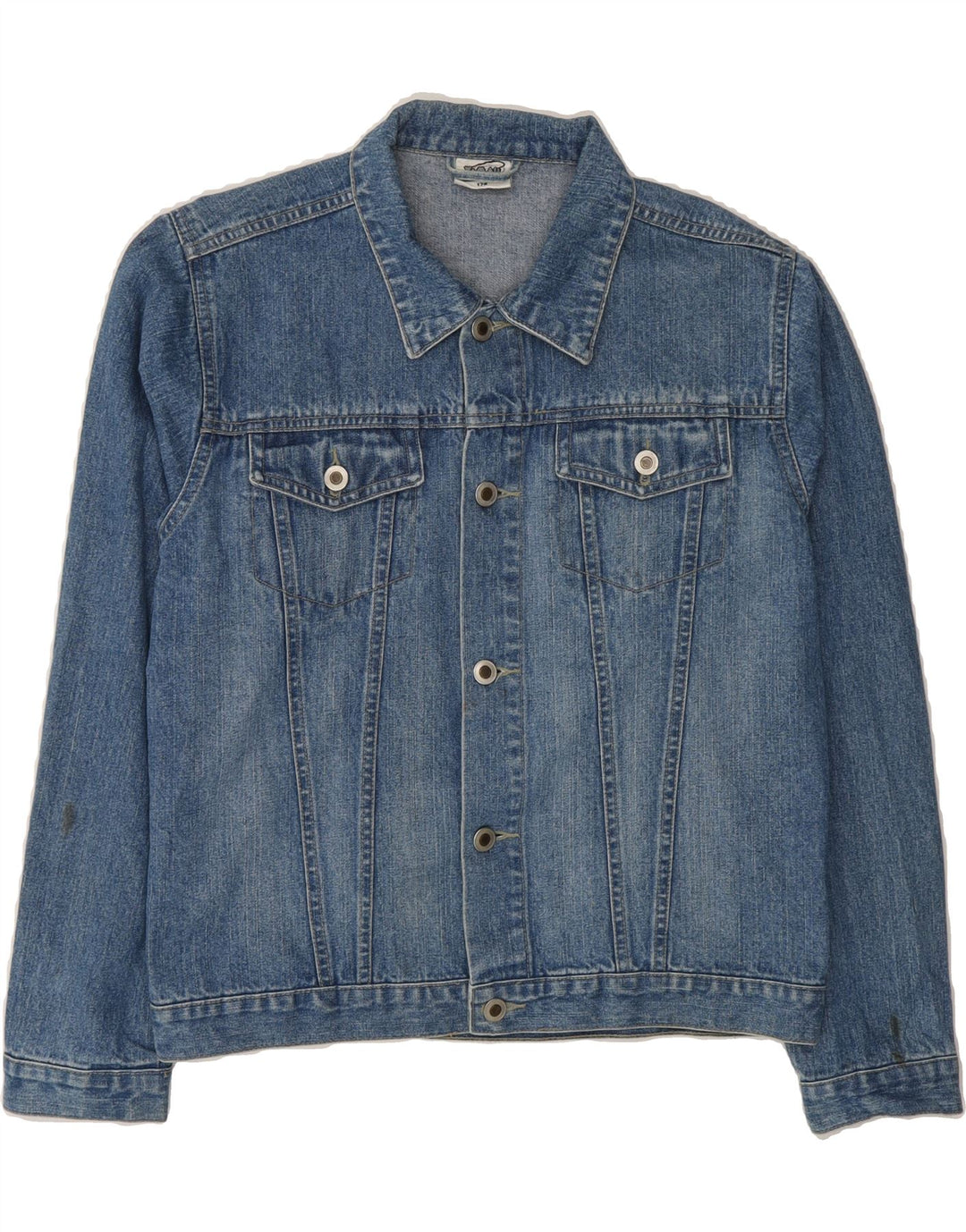 VINTAGE Boys Denim Jacket 13-14 Years Blue Cotton Vintage Vintage and Second-Hand Vintage from Messina Hembry 