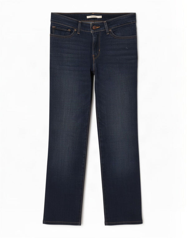 Женские прямые джинсы Levi's 714 W29 L27 темно-синие, хлопок