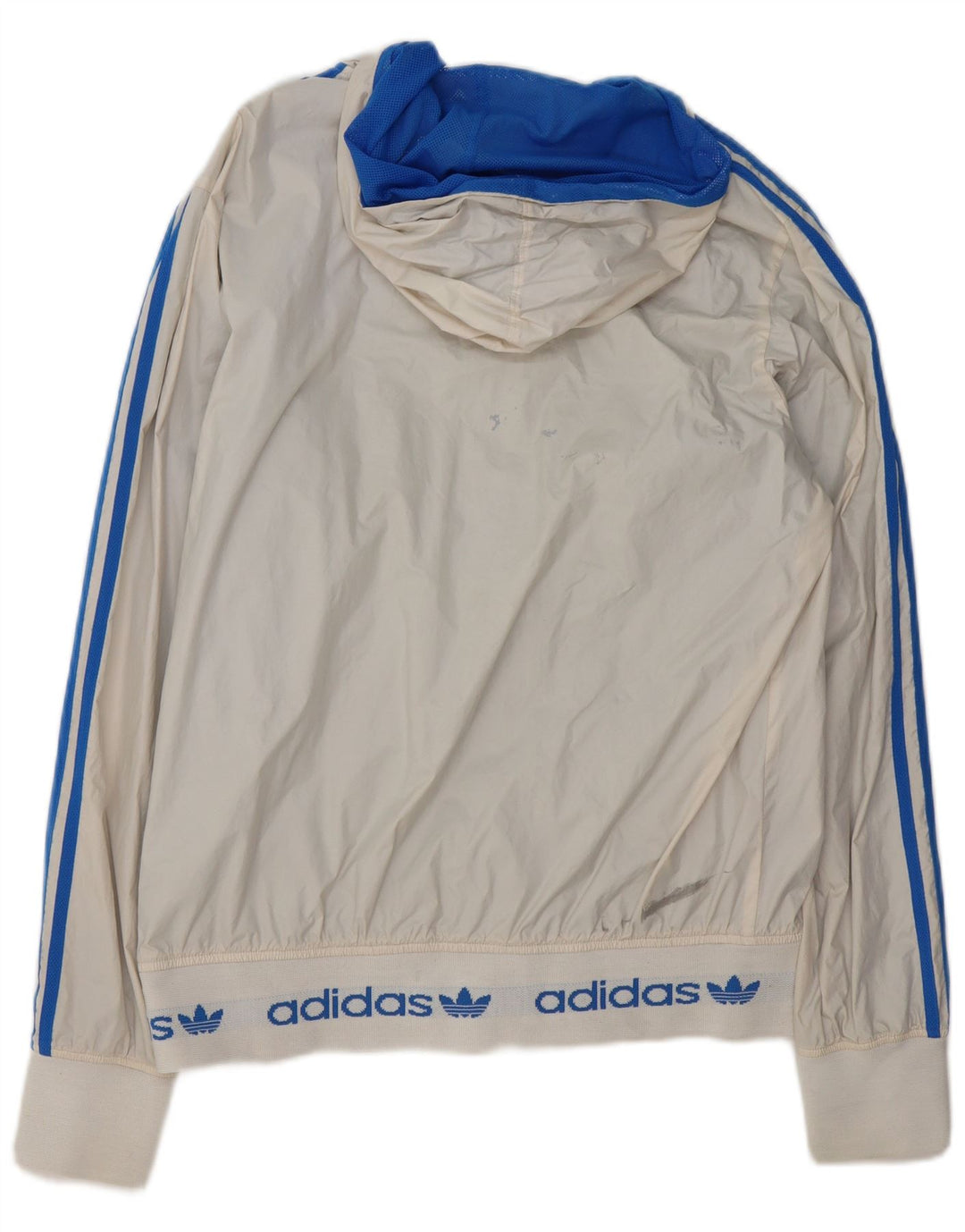 Мужская двусторонняя куртка Adidas с графическим капюшоном UK 38, средний белый, цветной блок