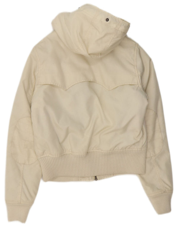 Женская утепленная куртка-бомбер Woolrich UK 14, средний цвет, белый нейлон