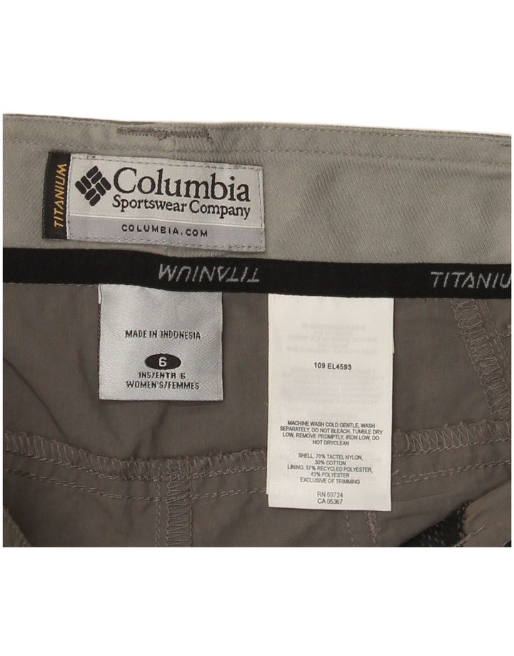 Женские титановые шорты-карго Columbia US 6 Medium W32 Серые Tactel