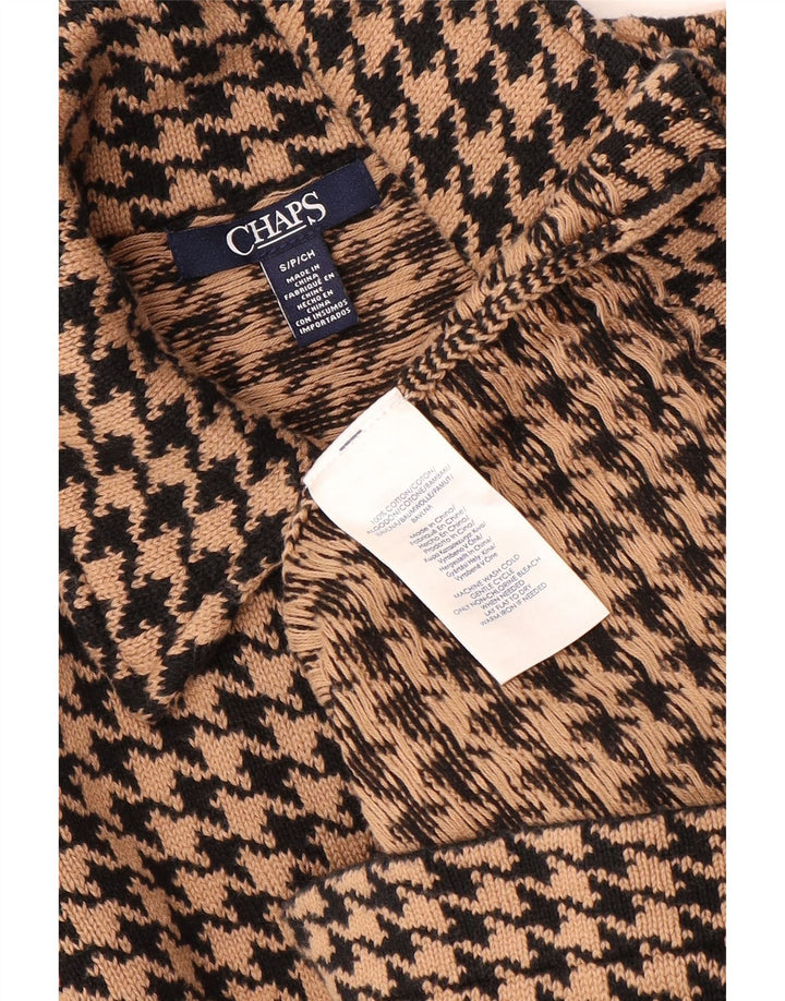 Женский кардиган CHAPS UK 10, маленький бежевый хлопок с узором «гусиные лапки»