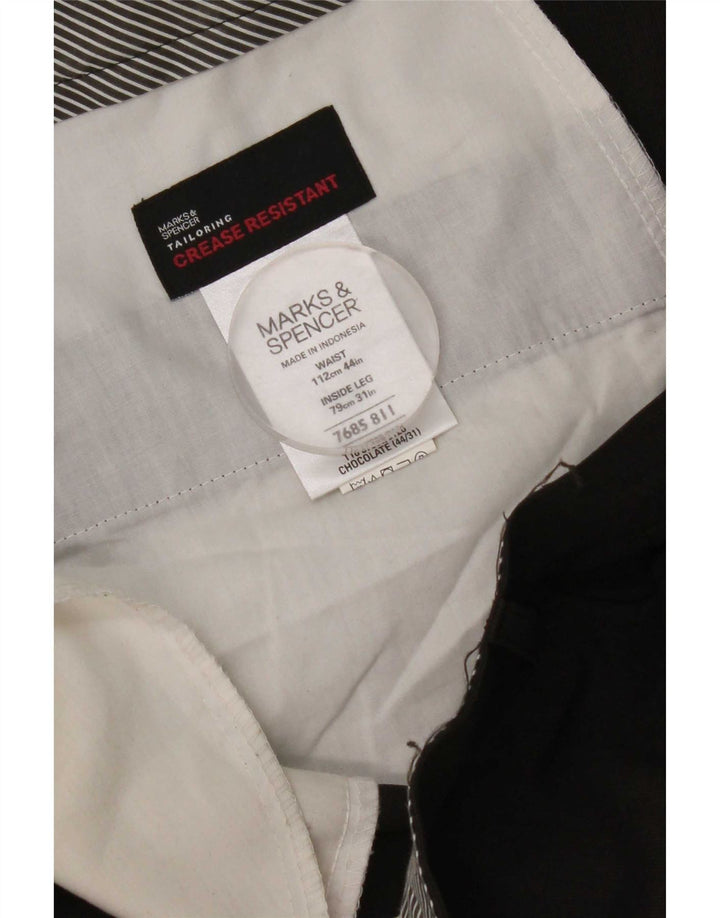 Мужские костюмные брюки Marks & Spencer W44 L31 коричневые из полиэстера