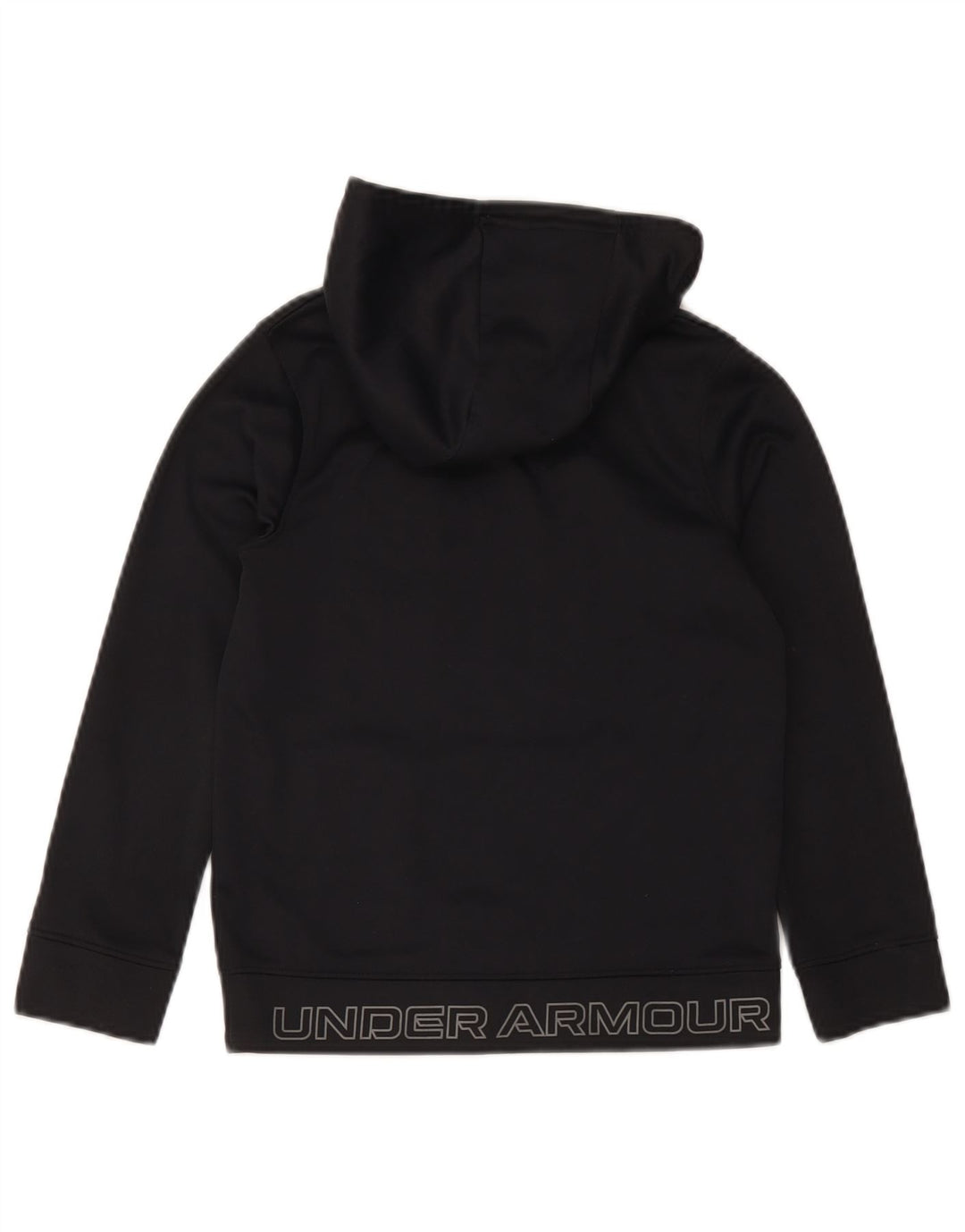 Джемпер с капюшоном Under Armour для мальчиков с рисунком, 7–8 лет, маленький, черный, полиэстер
