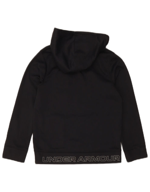 Джемпер с капюшоном Under Armour для мальчиков с рисунком, 7–8 лет, маленький, черный, полиэстер