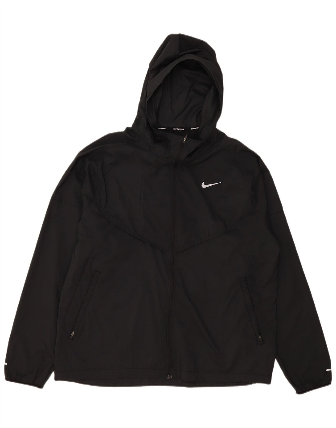 Мужская спортивная куртка с капюшоном Nike, большая черная полиэстер