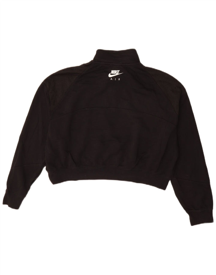Женский укороченный свитер с воротником на молнии большого размера Nike UK 16, большой черный